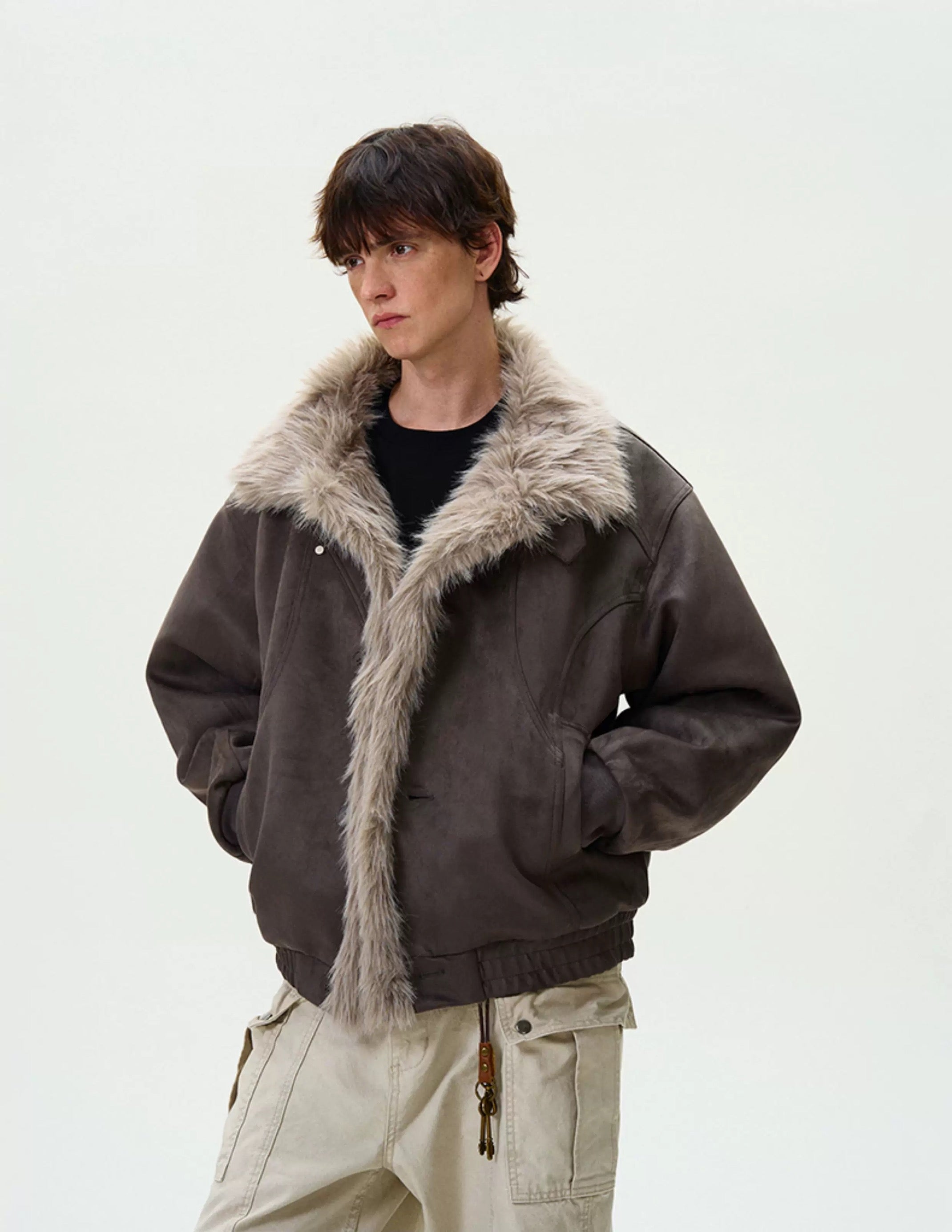 Men’s Vintage Washed Thick Padded Jacket – American Retro Winter Street Coat T0150