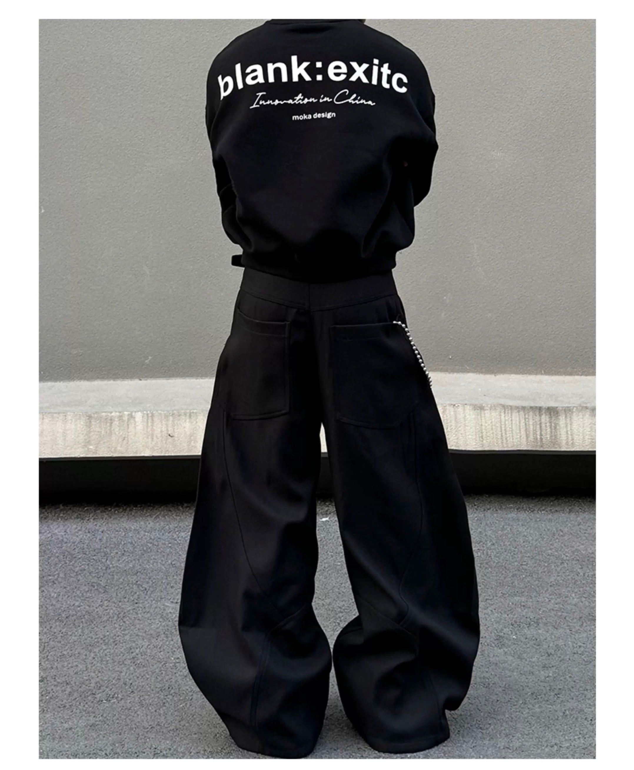 Men’s American Patchwork Rivet Blade Trousers – Vintage High-Street Flared Dress Pants B0080