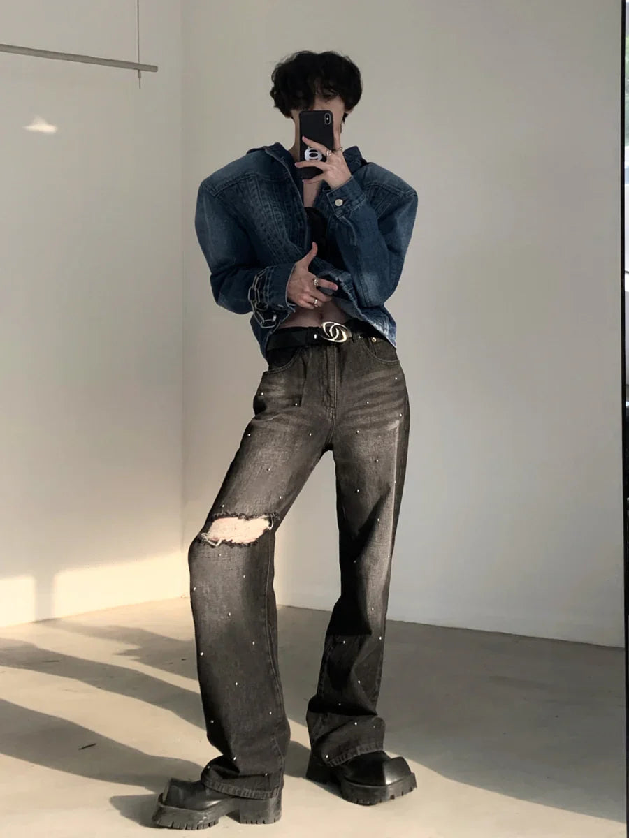 HIGH STREET HOODED DENIM JACKET T0101