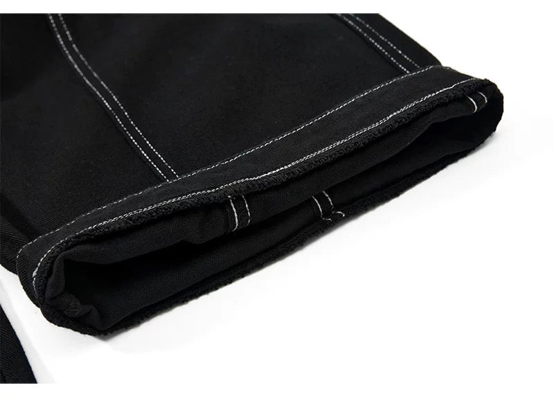 American Curved Wide-Leg Streetwear Trousers B0085