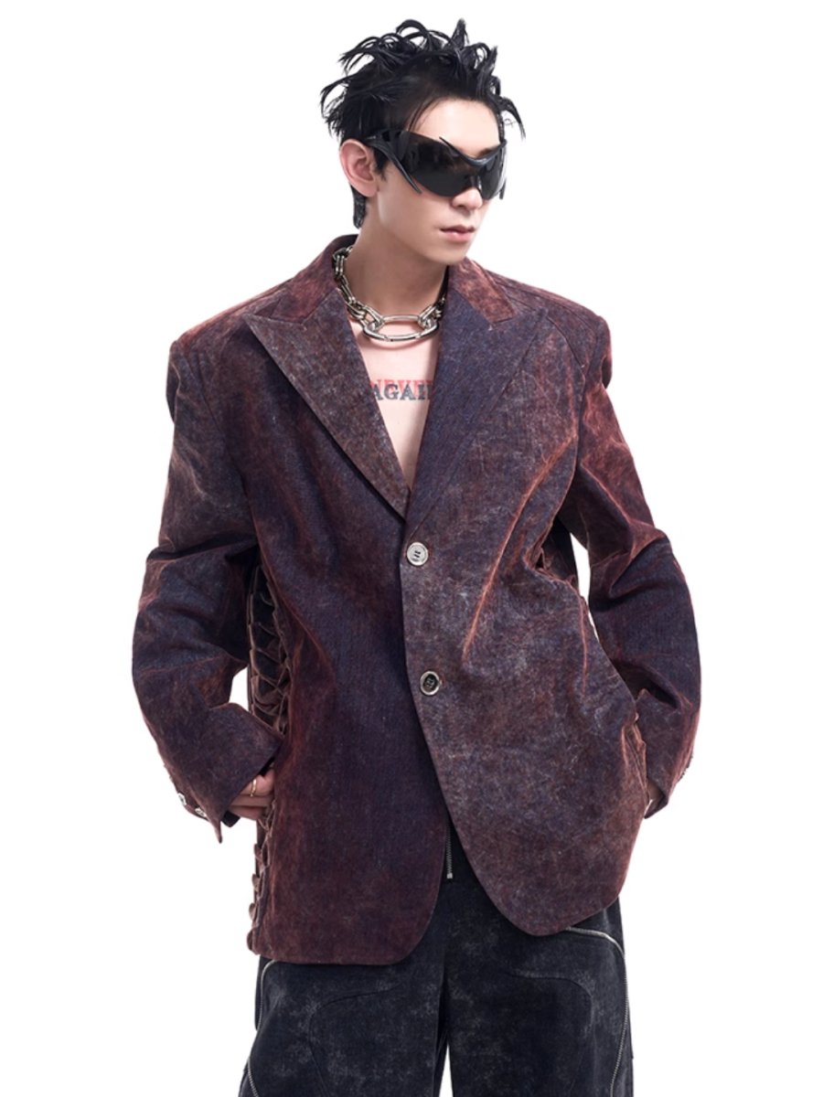 [STARTEXCEEDEND] denim suit jacket R028