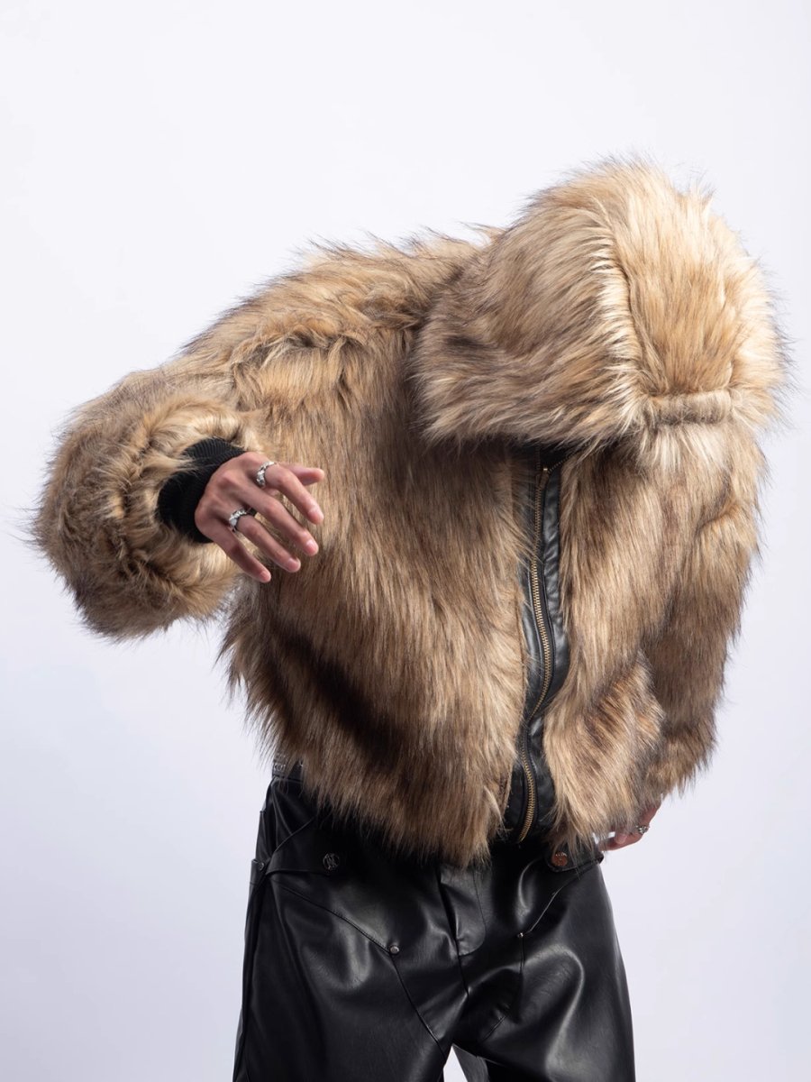 [PLAN1ONE] reversible leather cotton jacket T0160