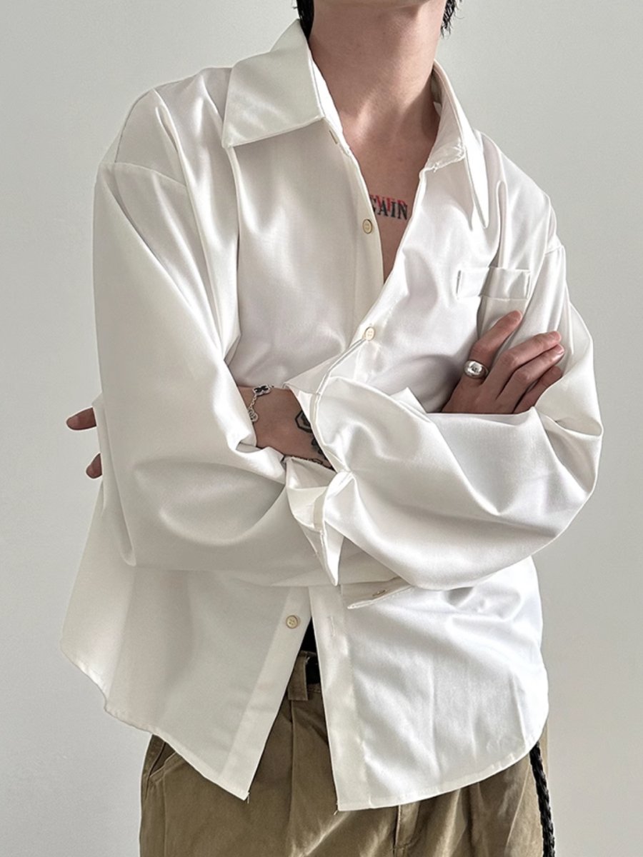 [GENESISBOY] short long-sleeved shirt J0118