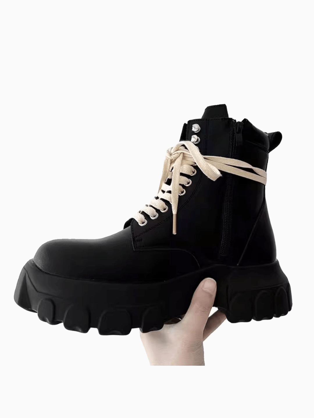 British style leather zipper shoes S043