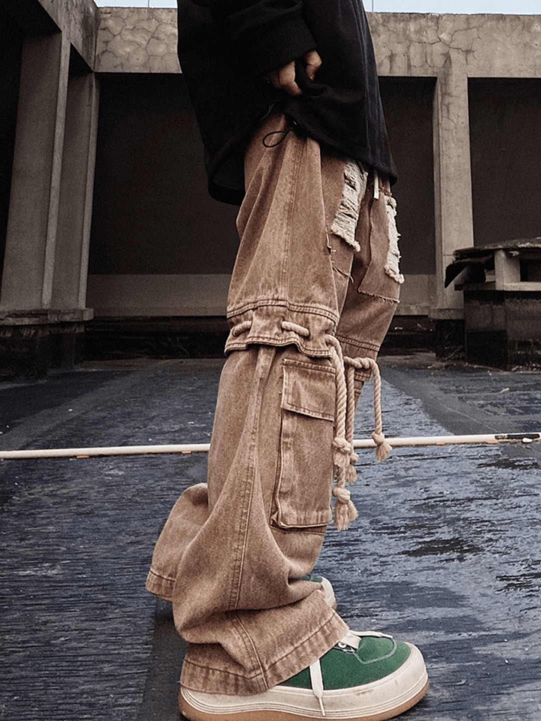 vintage straight wide leg pants B0140