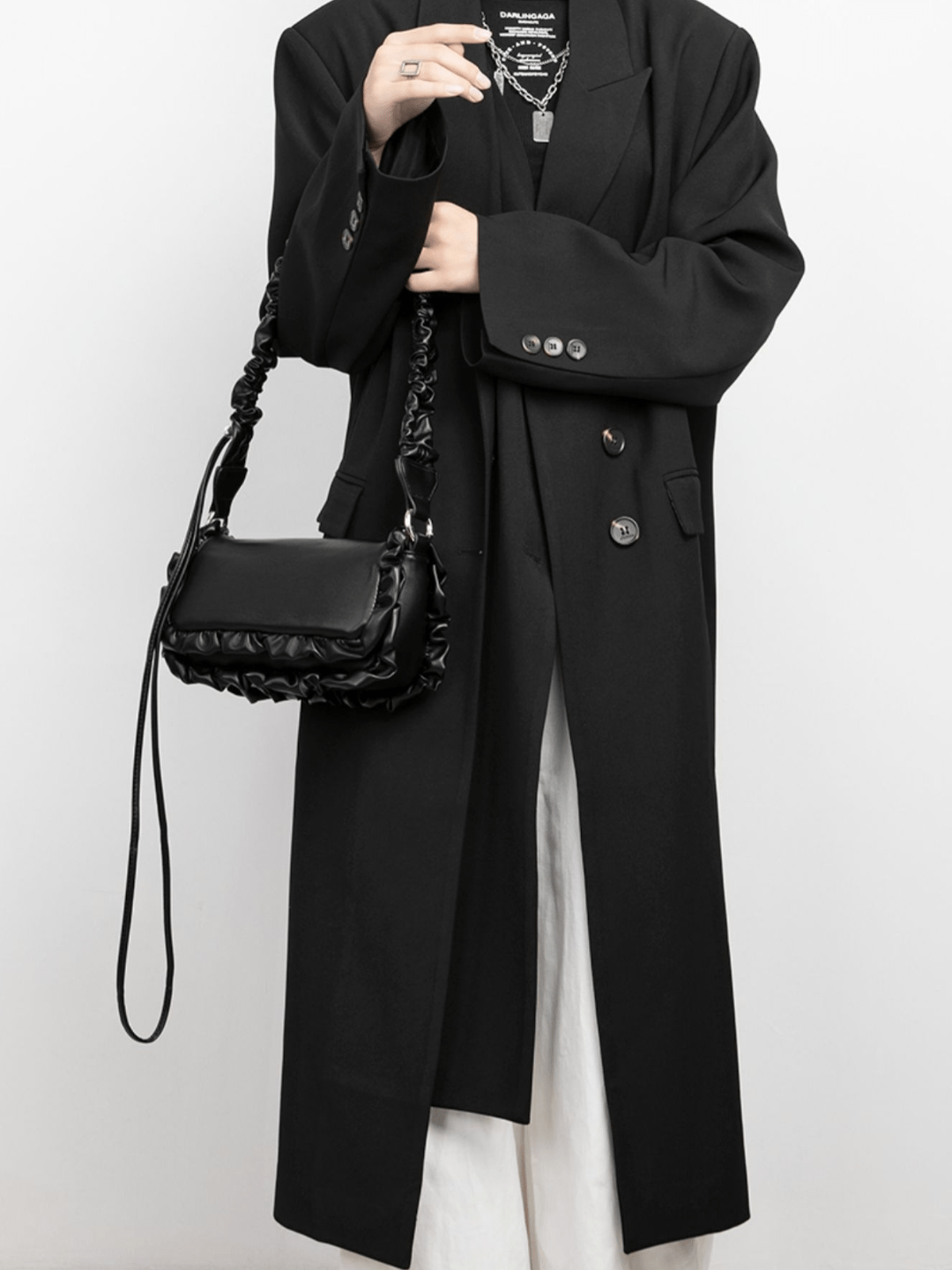 [luckystudio] decoration shoulder small square bag A0066