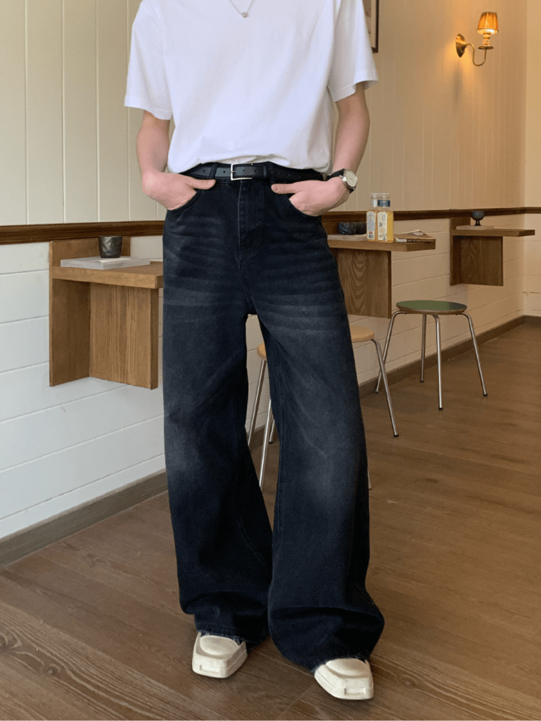 Whiskered Denim Pants B0143