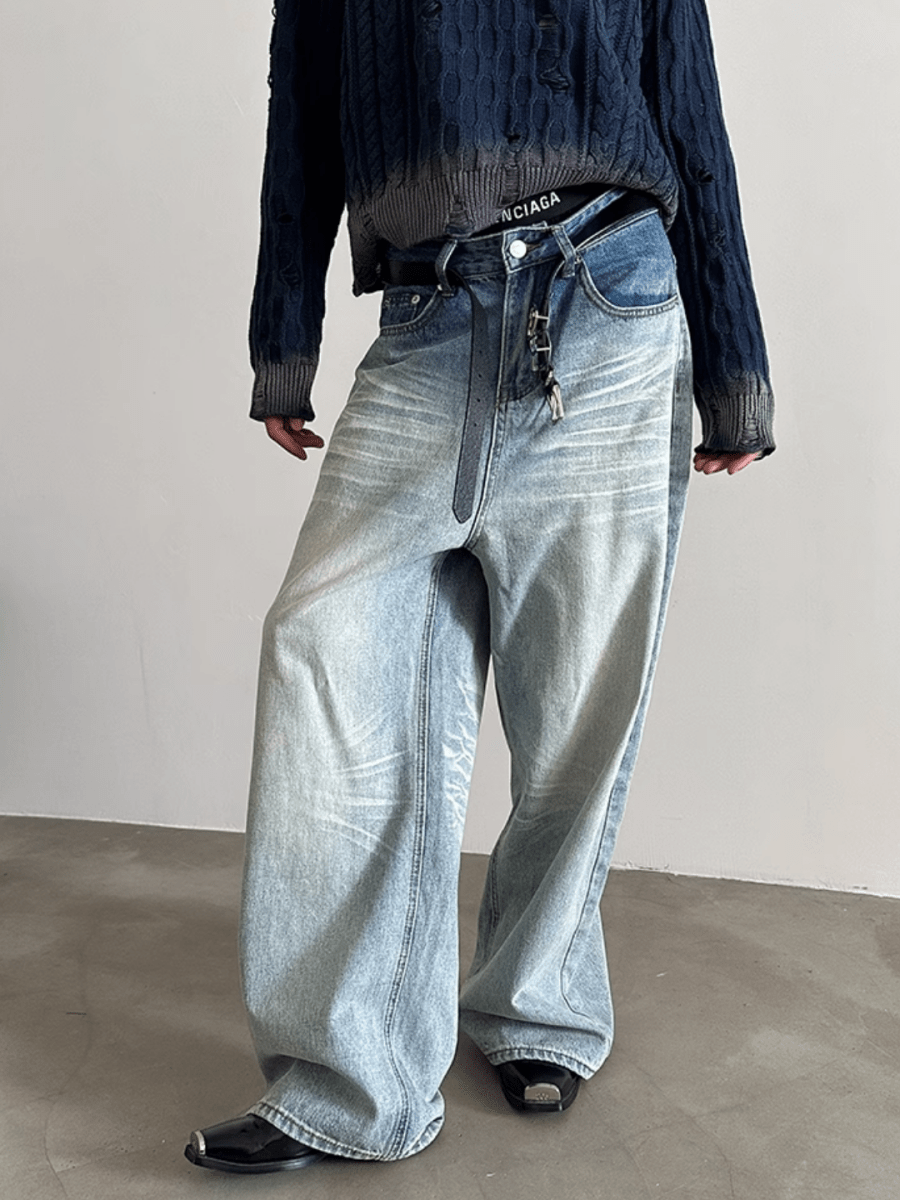 [GENESISBOY] Washed Jeans B0118