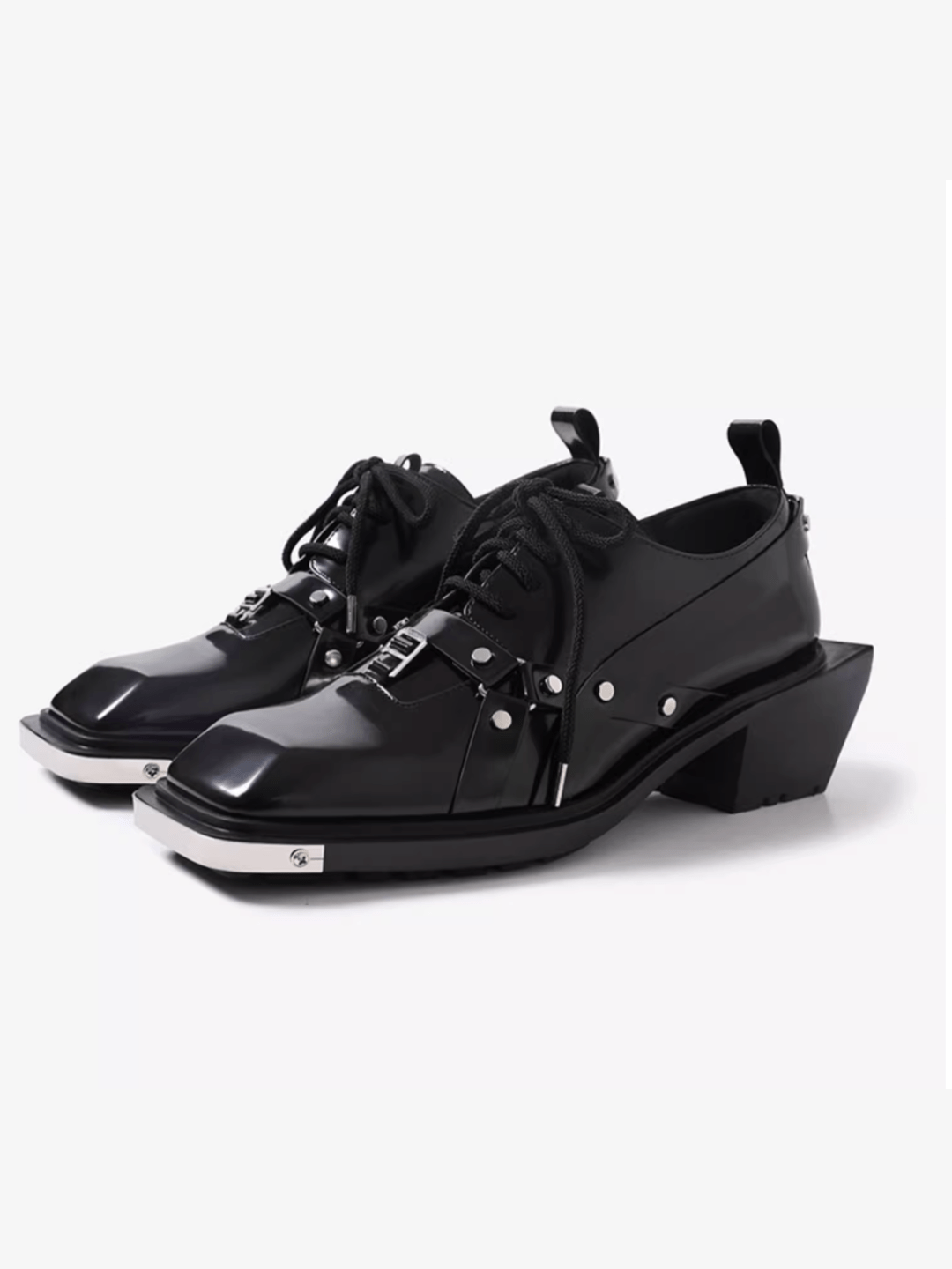 Square Toe Derby Leather Shoes S052