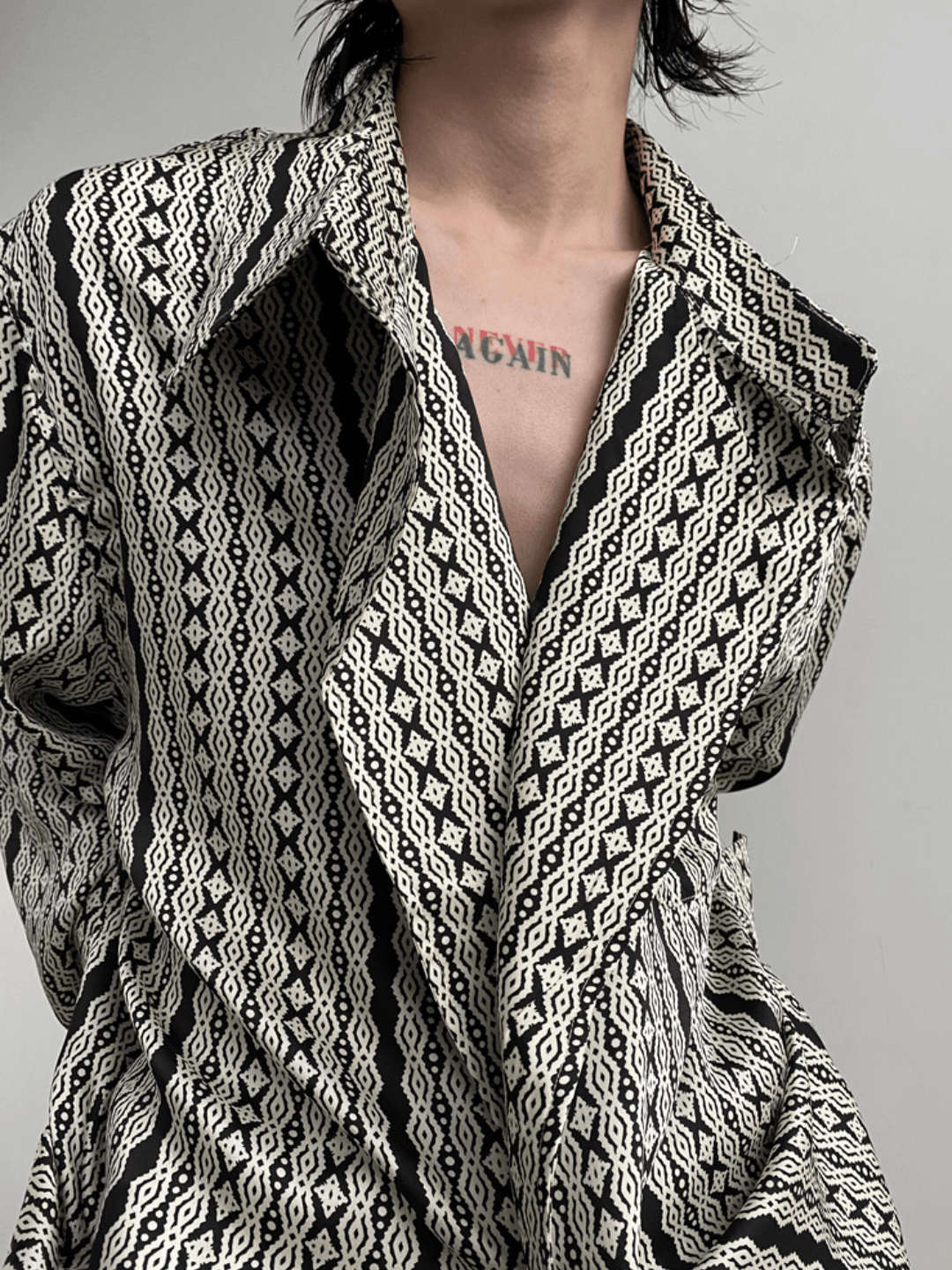 [GENESISBOY] silk drape loose shirt J0128