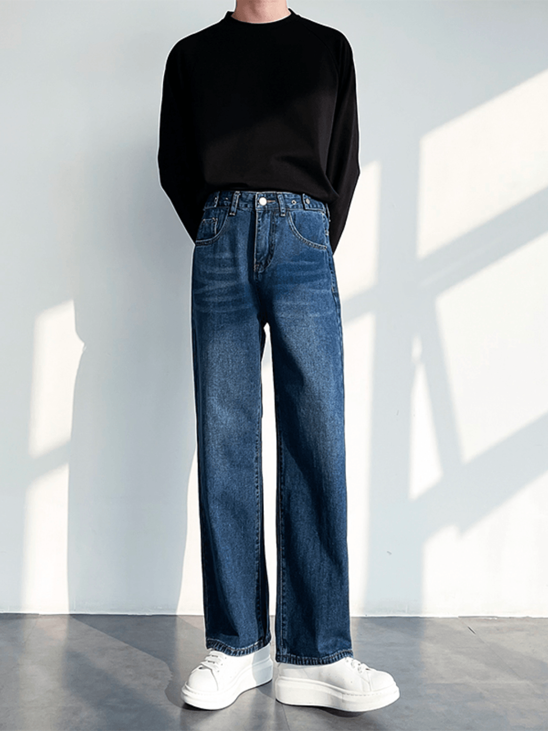 [HOHO] Loose Straight Denim PantsB0139