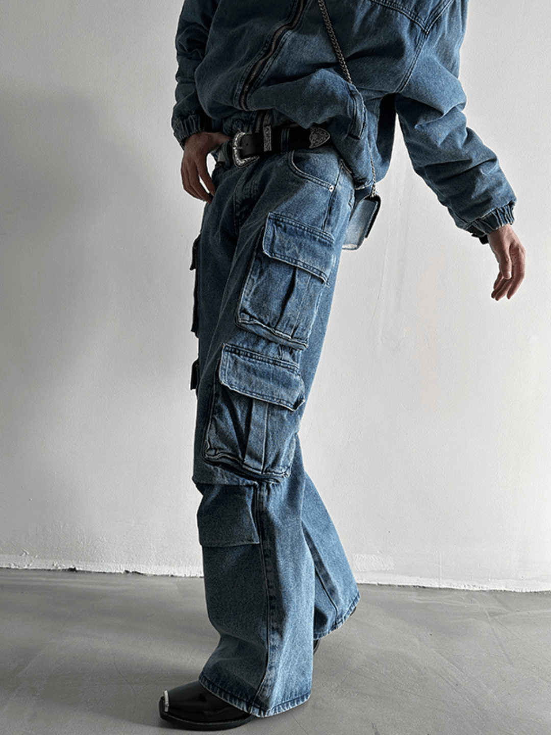 [GENESISBOY] Heavy Wash Multi-Pocket Jeans B0138