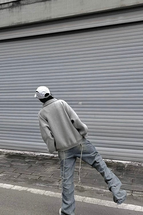 [FLAT ROOM] BOX FIT POLO SWEATSHIRT S0212