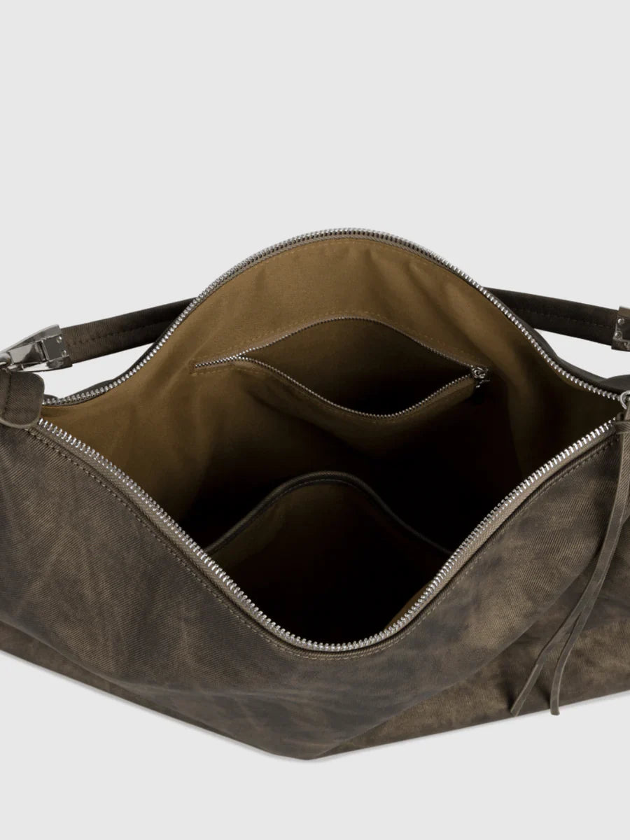 [LUCKYSTUDIO]LARGE SOFT LEATHER SHOULDER CROSSBODY BAG A0038