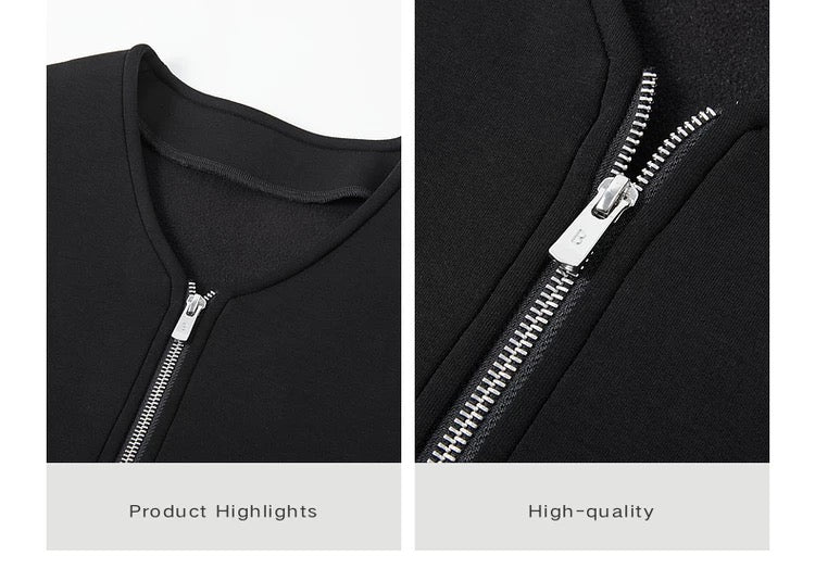 Sudadera de manga larga antiarrugas para hombre con diseño de media cremallera - Jersey holgado T0051