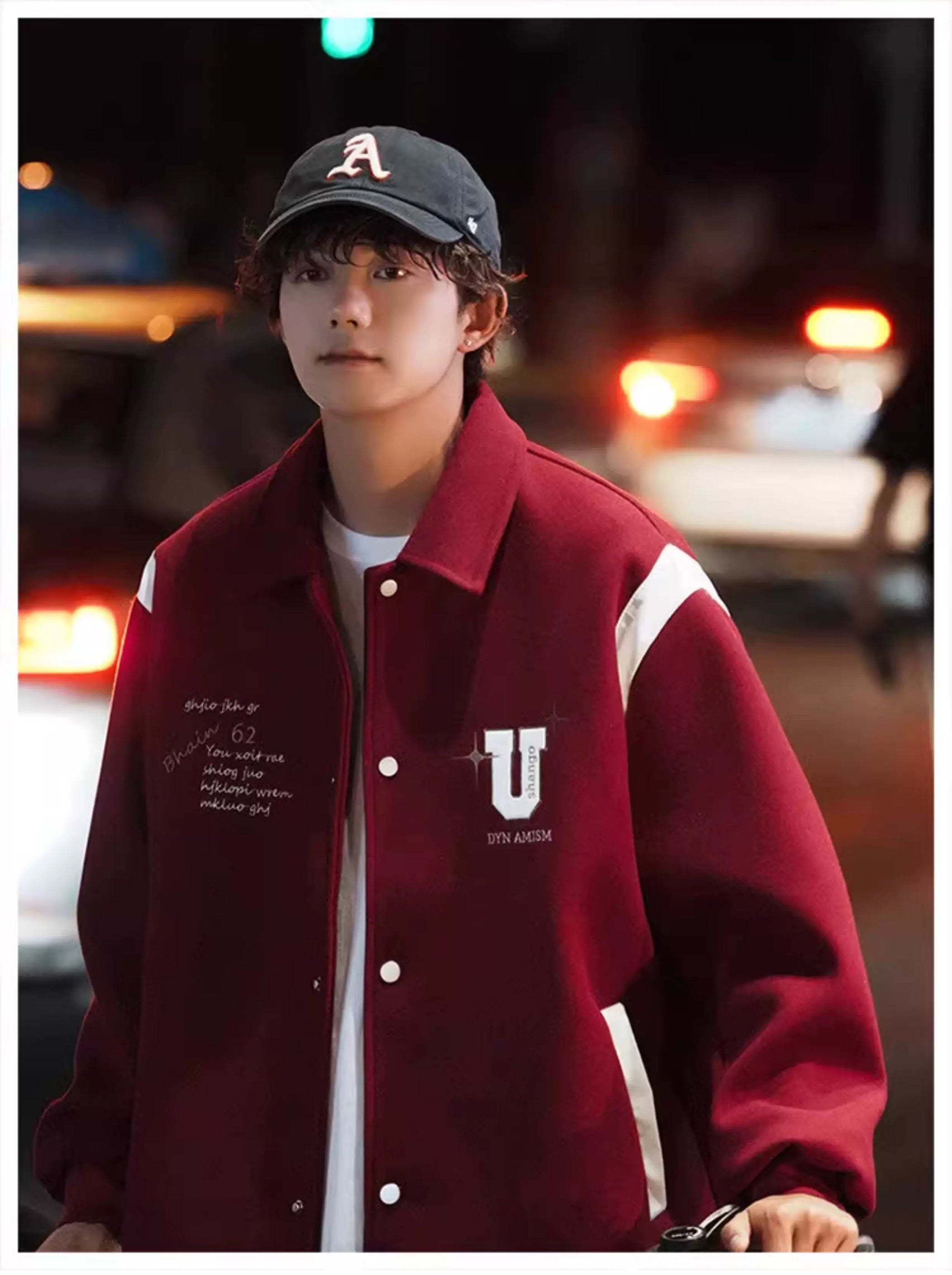 Chaqueta corta de lana – Prenda de abrigo vintage estilo urbano americano T0024