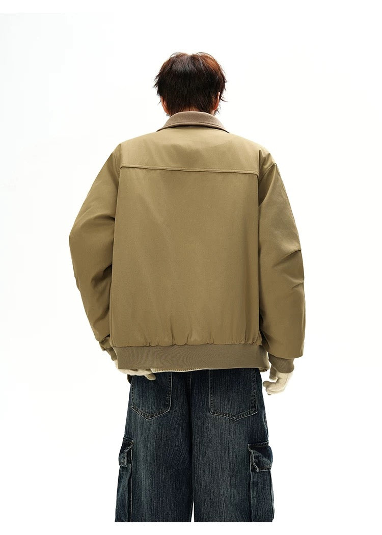 Men’s Designer Contrast Splice Lapel Jacket T0252