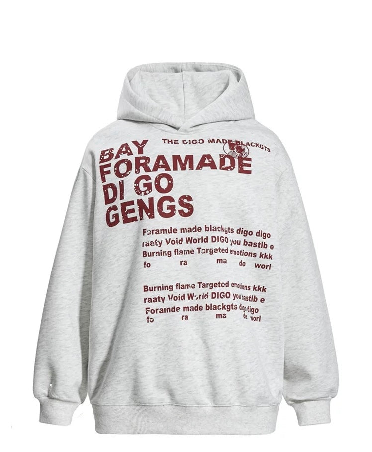 Men’s Vintage Minimalist Hoodie – American Retro Streetwear Pullover with Unique Design S0053