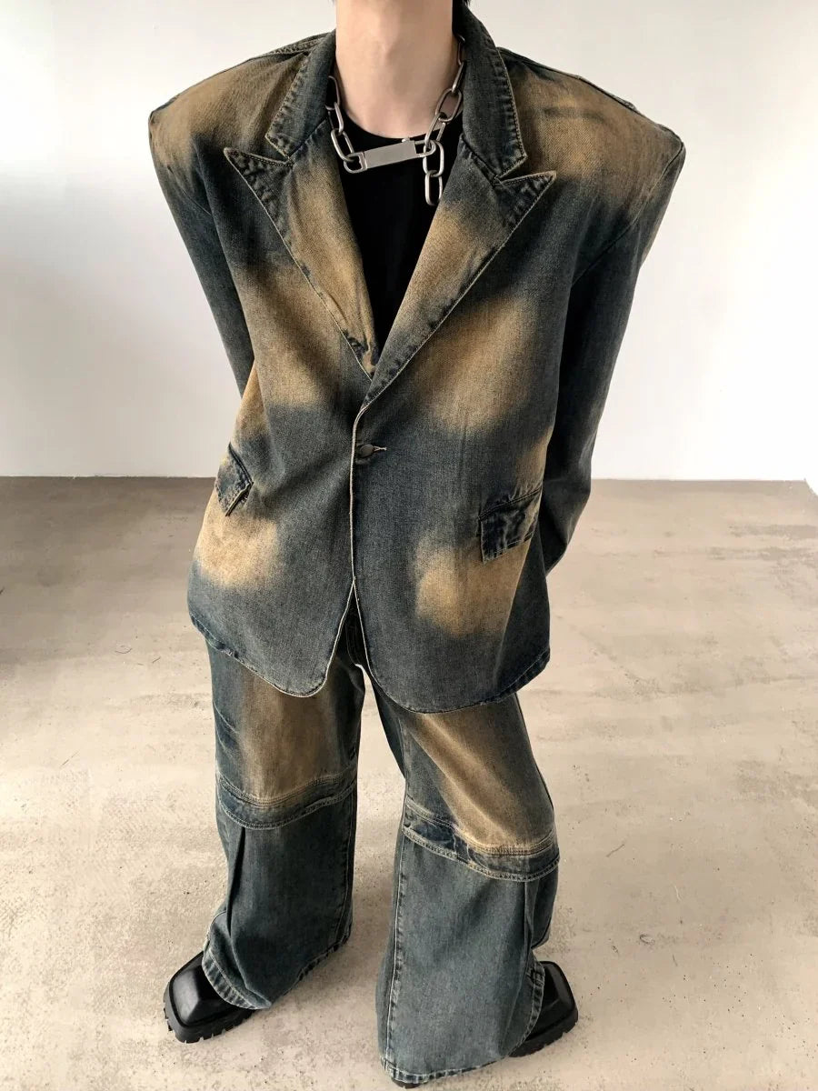 [AUTUMNWIND] DENIM JACKET + BOTTOMS T0122