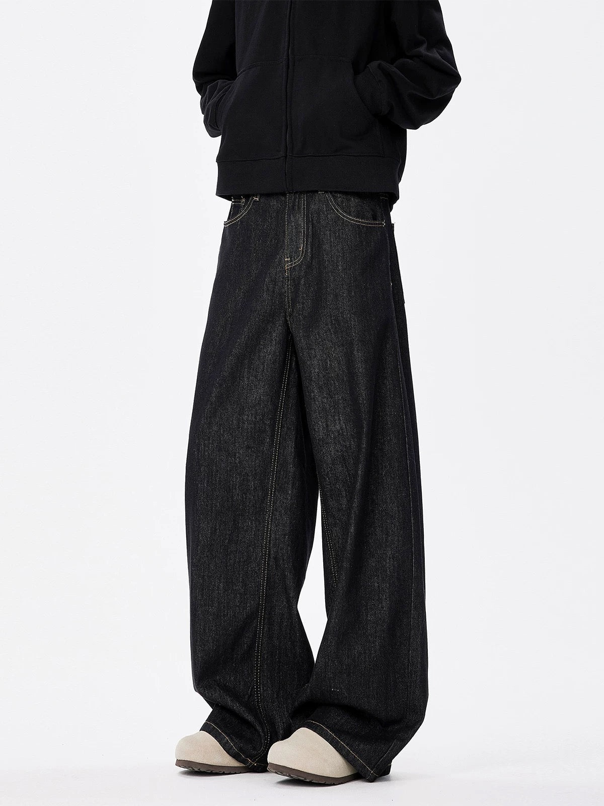 [FLAT ROOM] CLEANFIT STACKED WIDE LEG JEANS B0302