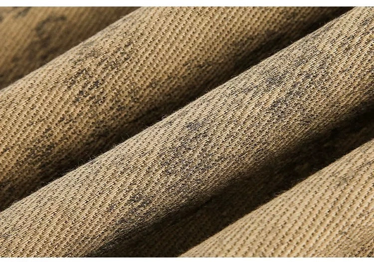 Men’s Vintage American Paint-Splatter Workwear Jacket – Distressed Retro Street Style Outerwear T0040