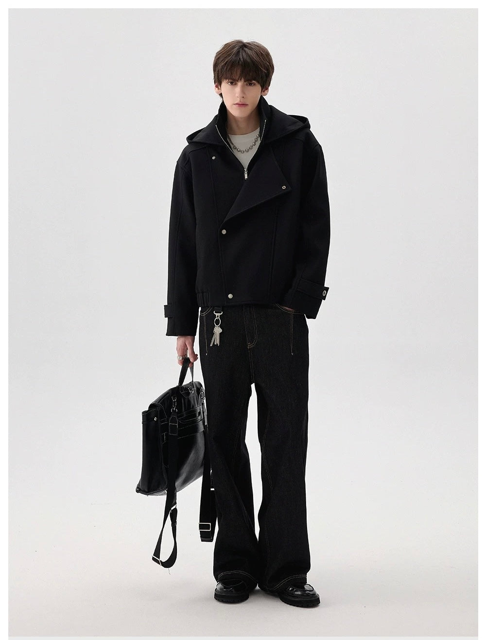 Men’s Vintage American Wide-Leg Denim Jeans B0017