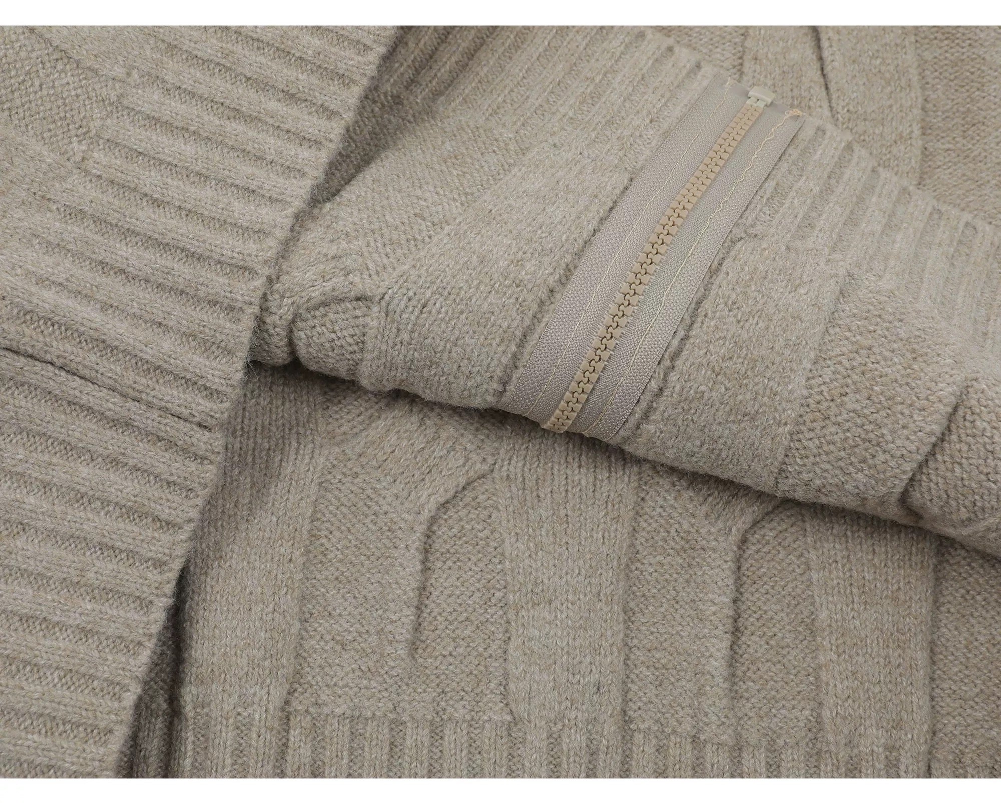 Vintage Cable Knit Turtleneck Sweater – American Retro Textured Pullover for MenS0026