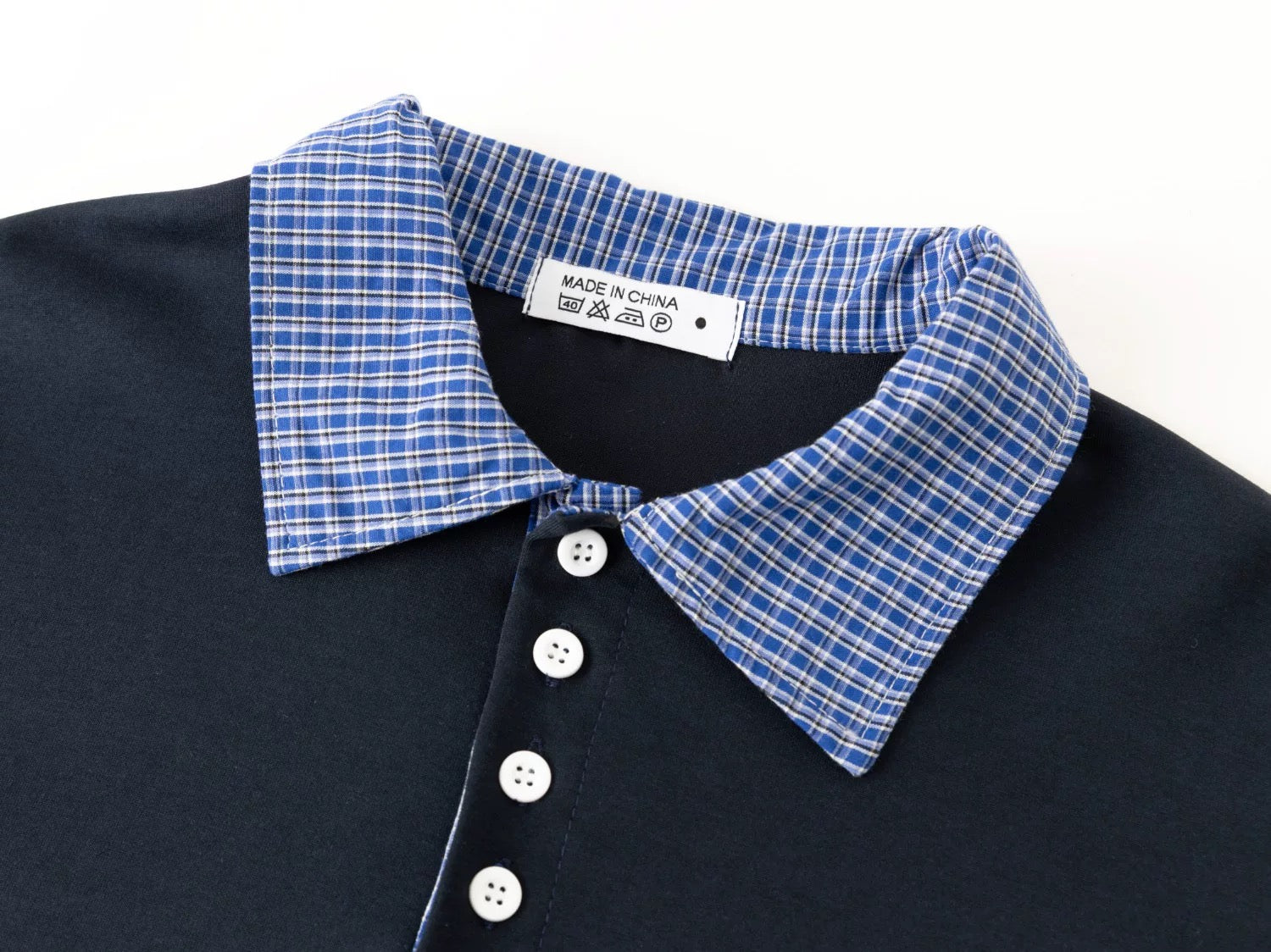 Men’s Korean Layered Plaid Sweatshirt – Casual Street Style Fake Two-Piece Pullover S0035