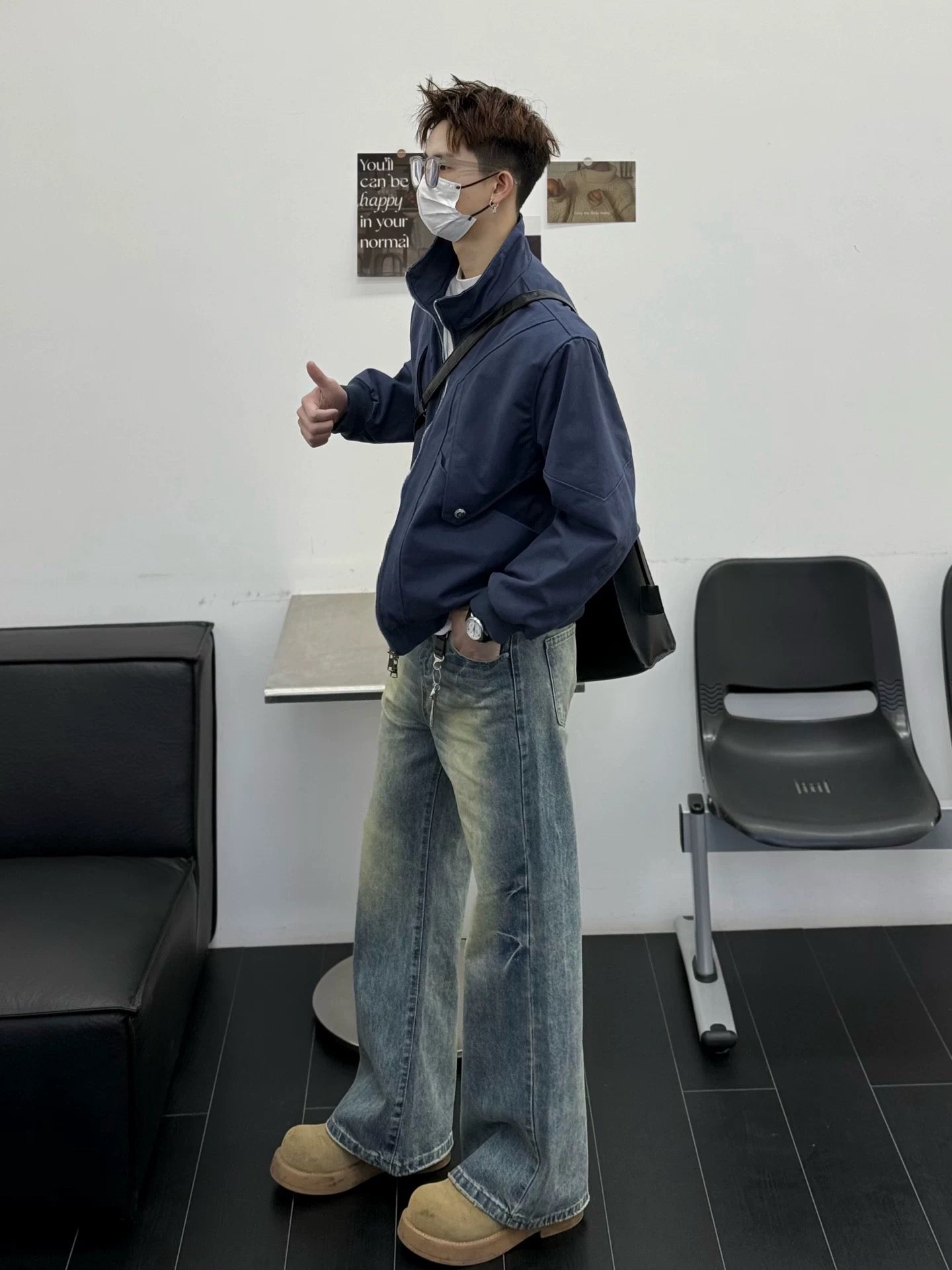 Men’s Stand Collar Jacket – Minimal Clean Fit Streetwear Outerwear T0166