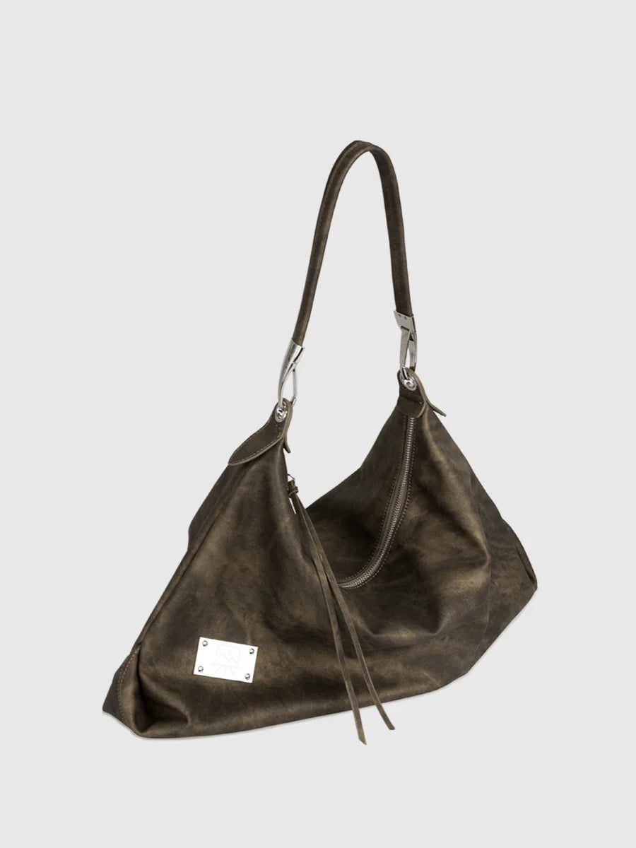 [LUCKYSTUDIO]LARGE SOFT LEATHER SHOULDER CROSSBODY BAG A0038