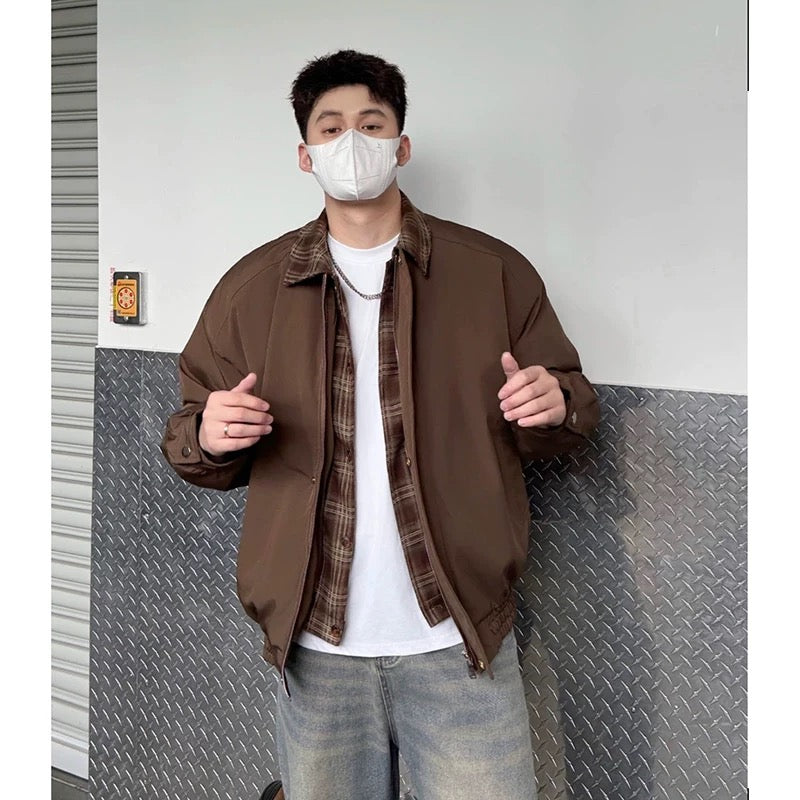 Men’s Retro American Plaid Lapel Jacket T0253