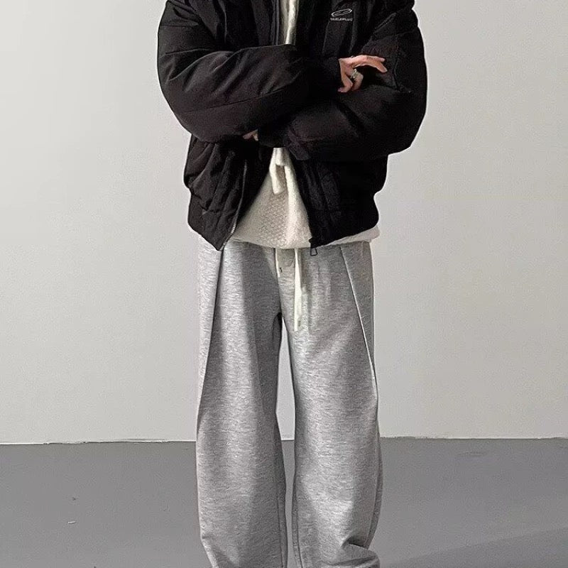 Men’s Deconstructed Bomber Jacket – American Retro High-Street Flight Outerwear T0145