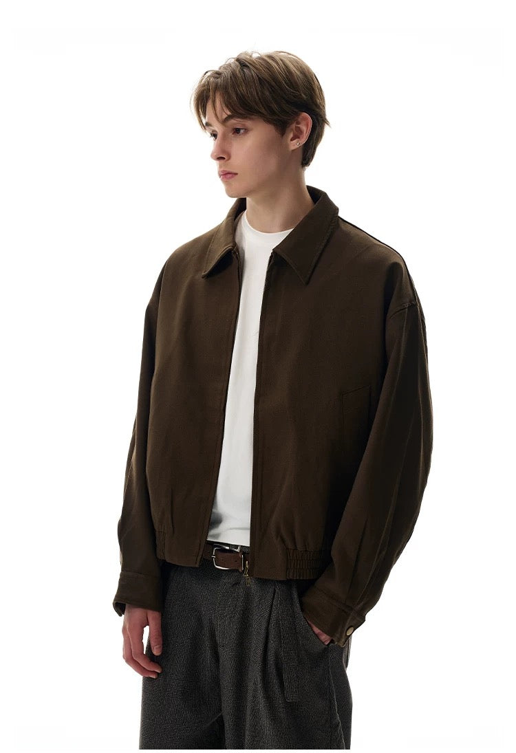 Men’s American Retro Commuter Jacket – Minimal Vintage Street Outerwear T0061