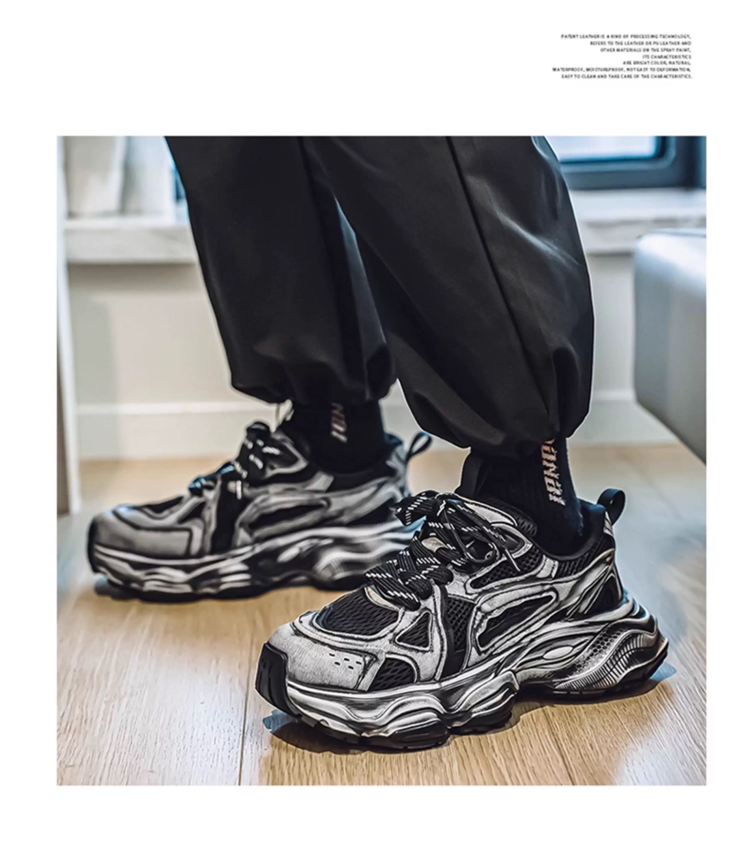 Zapatillas deportivas retro gruesas para hombre, zapatos casuales de moda para papá, zapatillas para correr de suela suave y modernas S0015