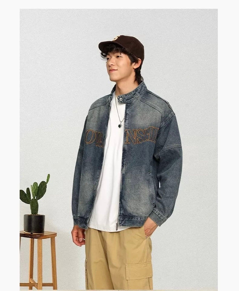 American Utility Work Jacket – Vintage Streetwear Cotton Coat for Men T0031