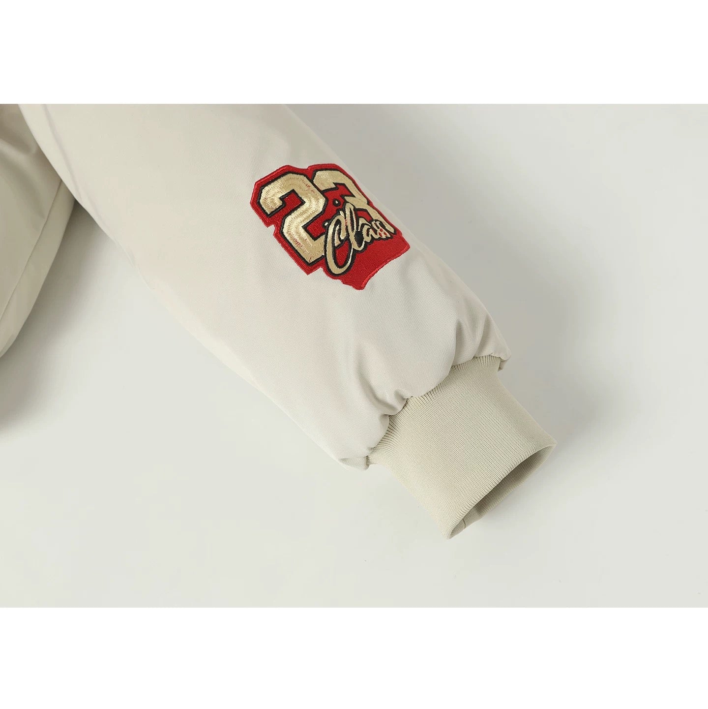 American Vintage Embroidered Badge Padded Jacket – Retro Streetwear Cotton Coat T0028