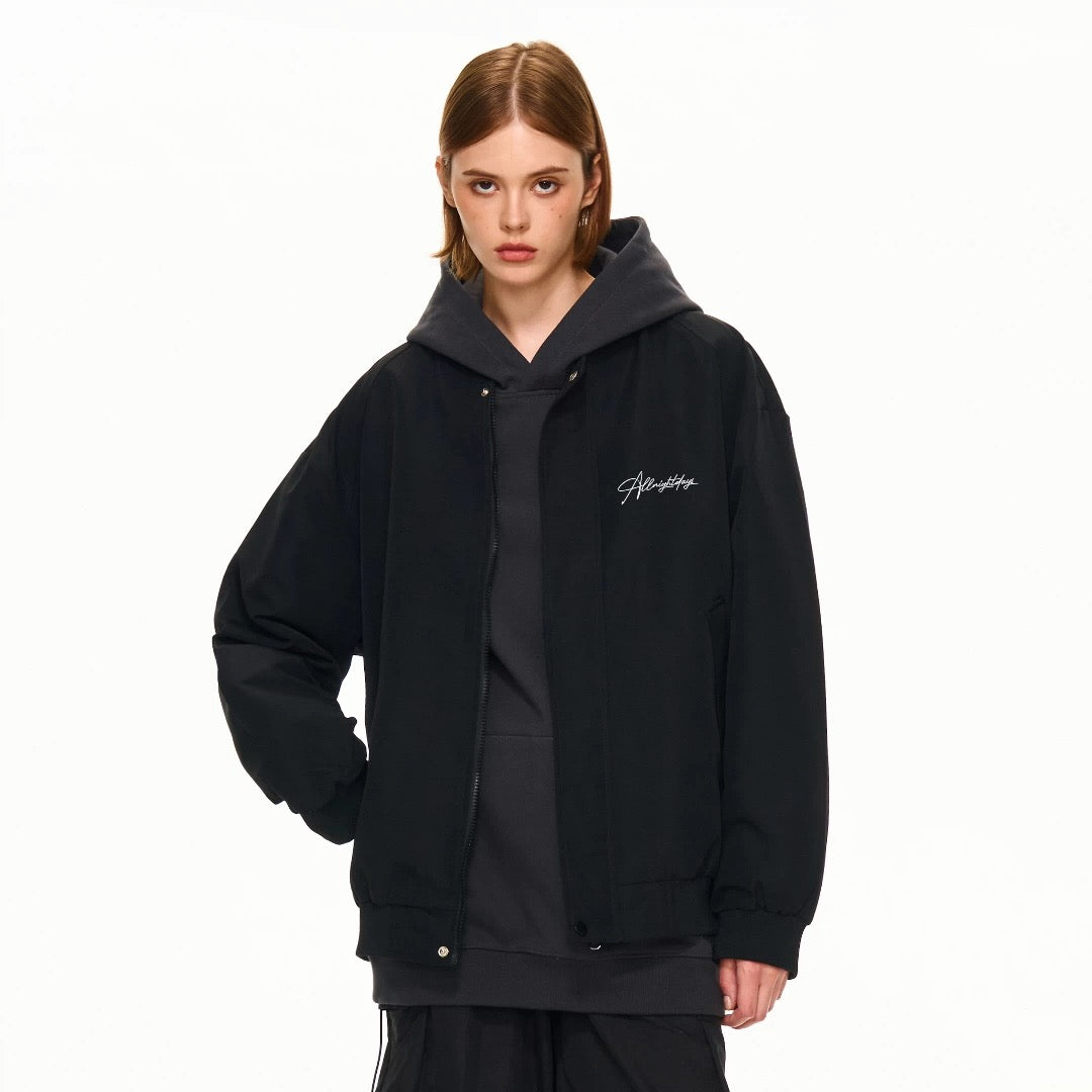 Men’s Vintage Letterman Bomber Jacket – American High Street Embroidered Varsity Outerwear T0072