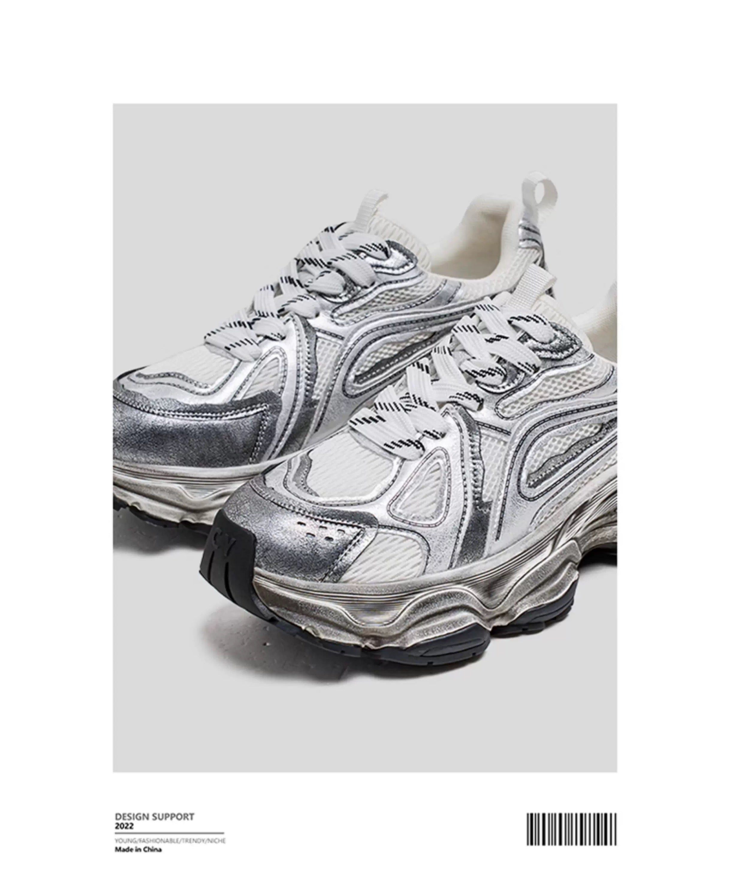 Zapatillas deportivas retro gruesas para hombre, zapatos casuales de moda para papá, zapatillas para correr de suela suave y modernas S0015