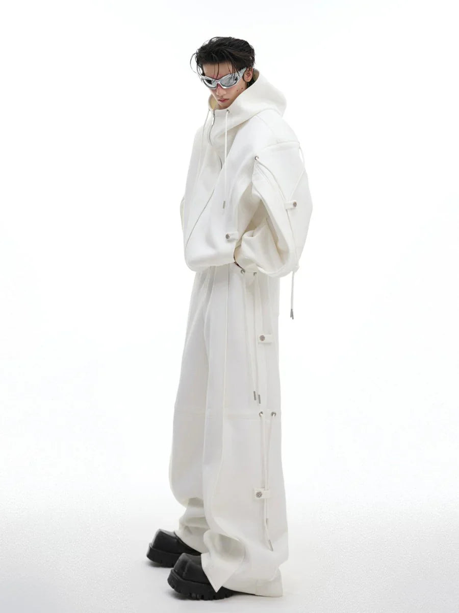 LOOSE HOODED SWEATER JACKET + BOTTOMS S0059