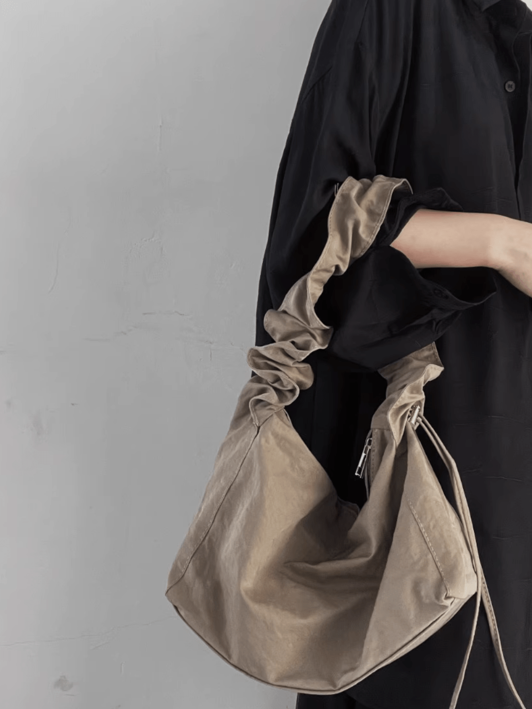 design drawstring dual-use shoulder crossbody bag A0071