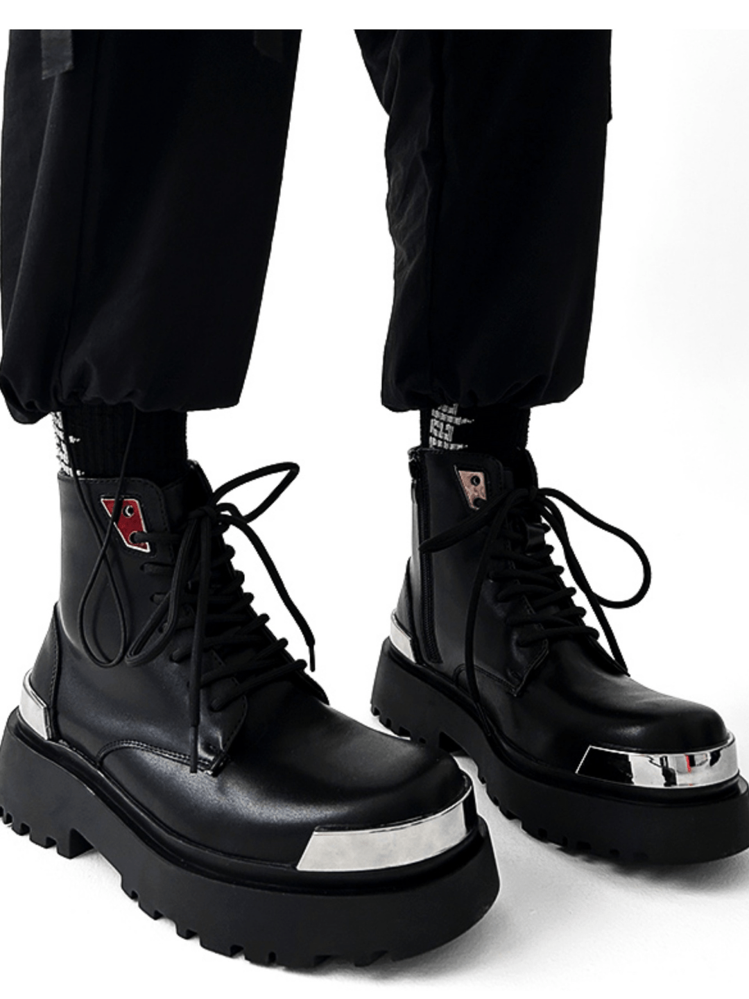 High-top Motorcycle Leather Work Boots S036