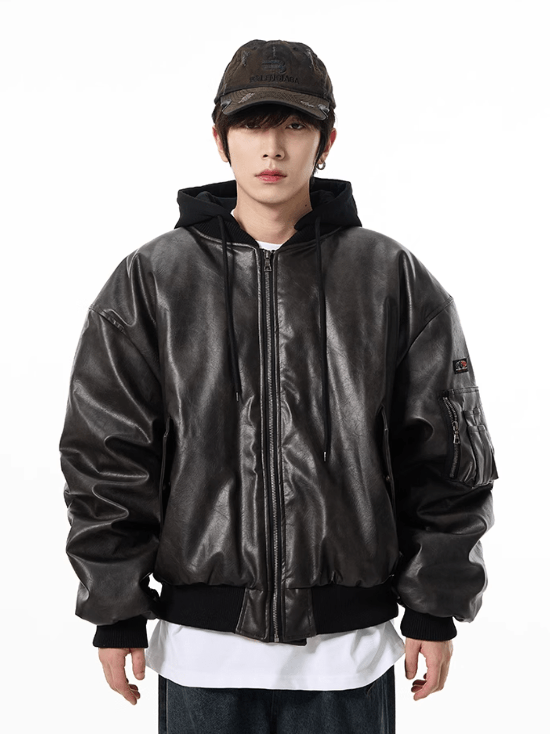 [motherfucker] American flight jacket leather jacket T0164