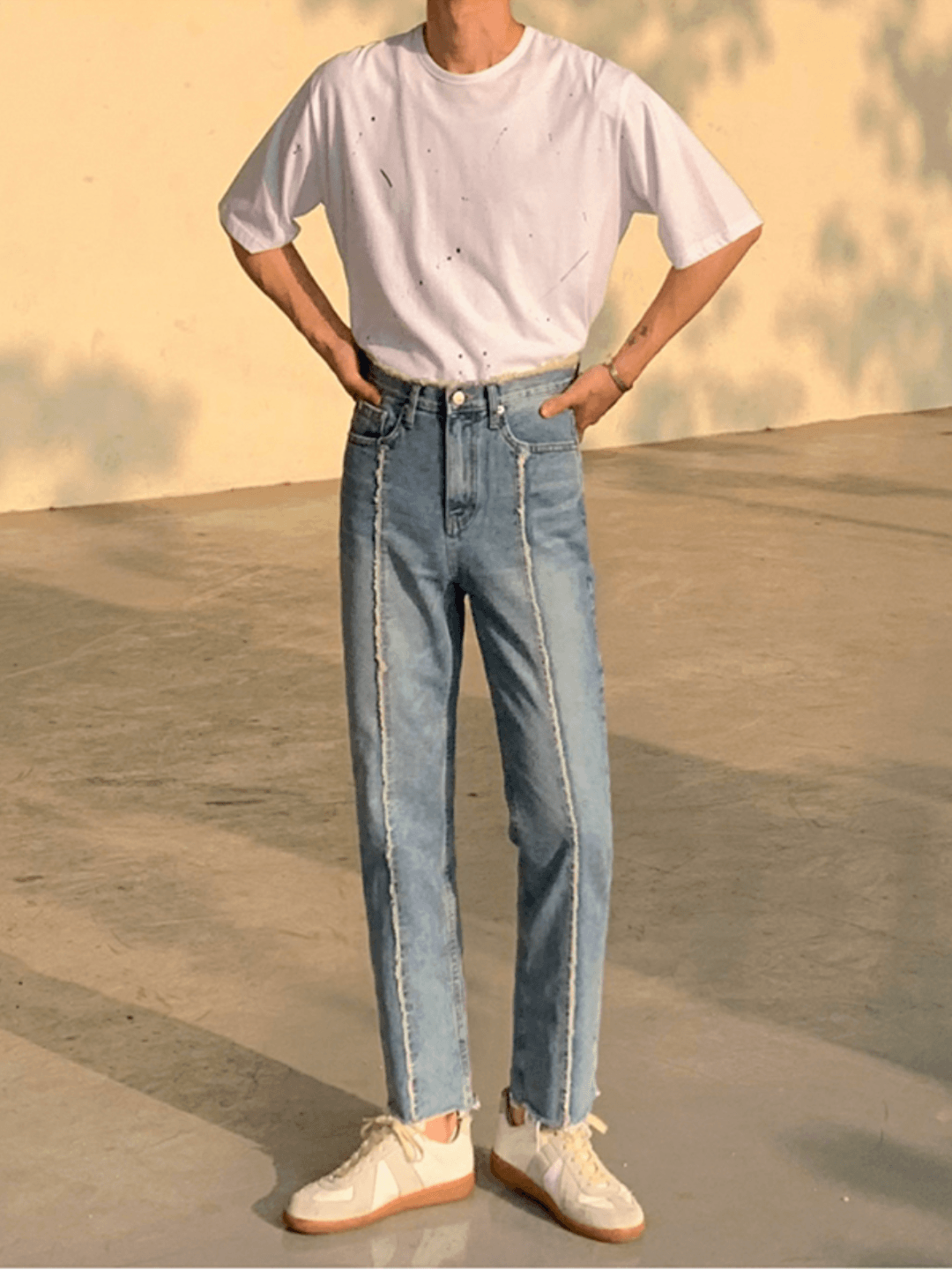 Trend Loose Straight Denim Pants B0132