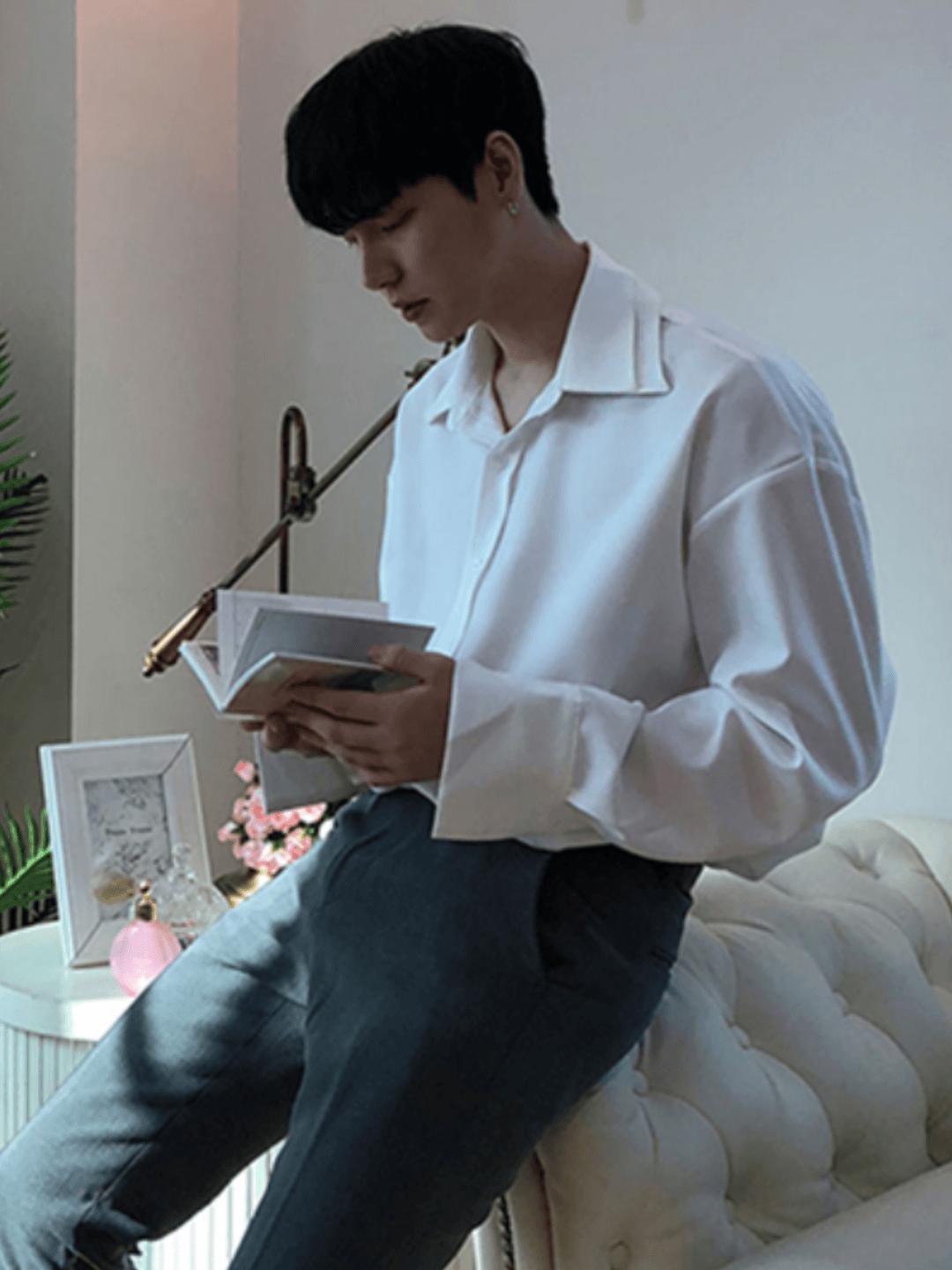 [DAVID&ME] Handsome Ice Silk Shirt J0121