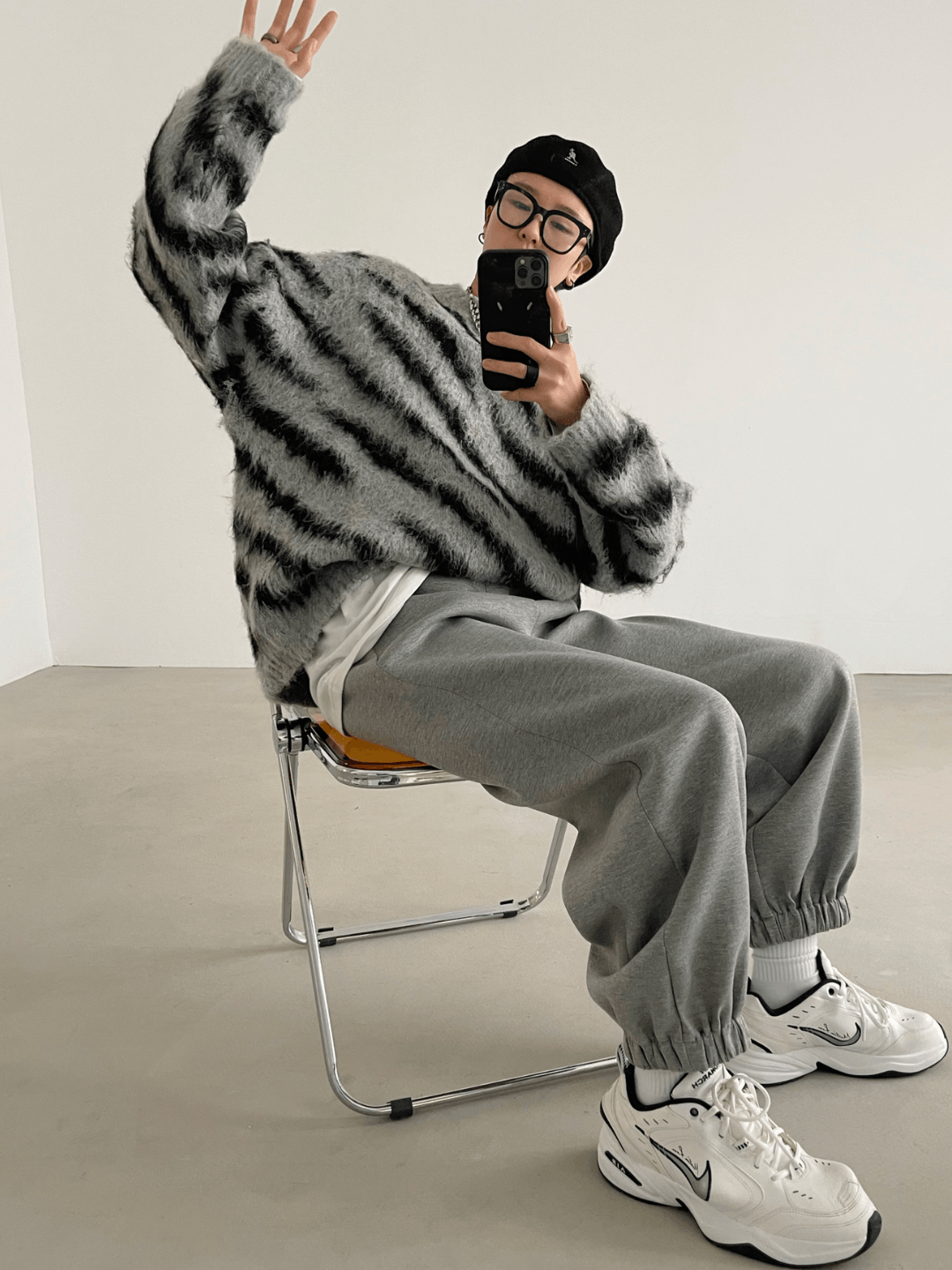 [XXXHOT] Zebra Pattern Mohair Sweater S0198