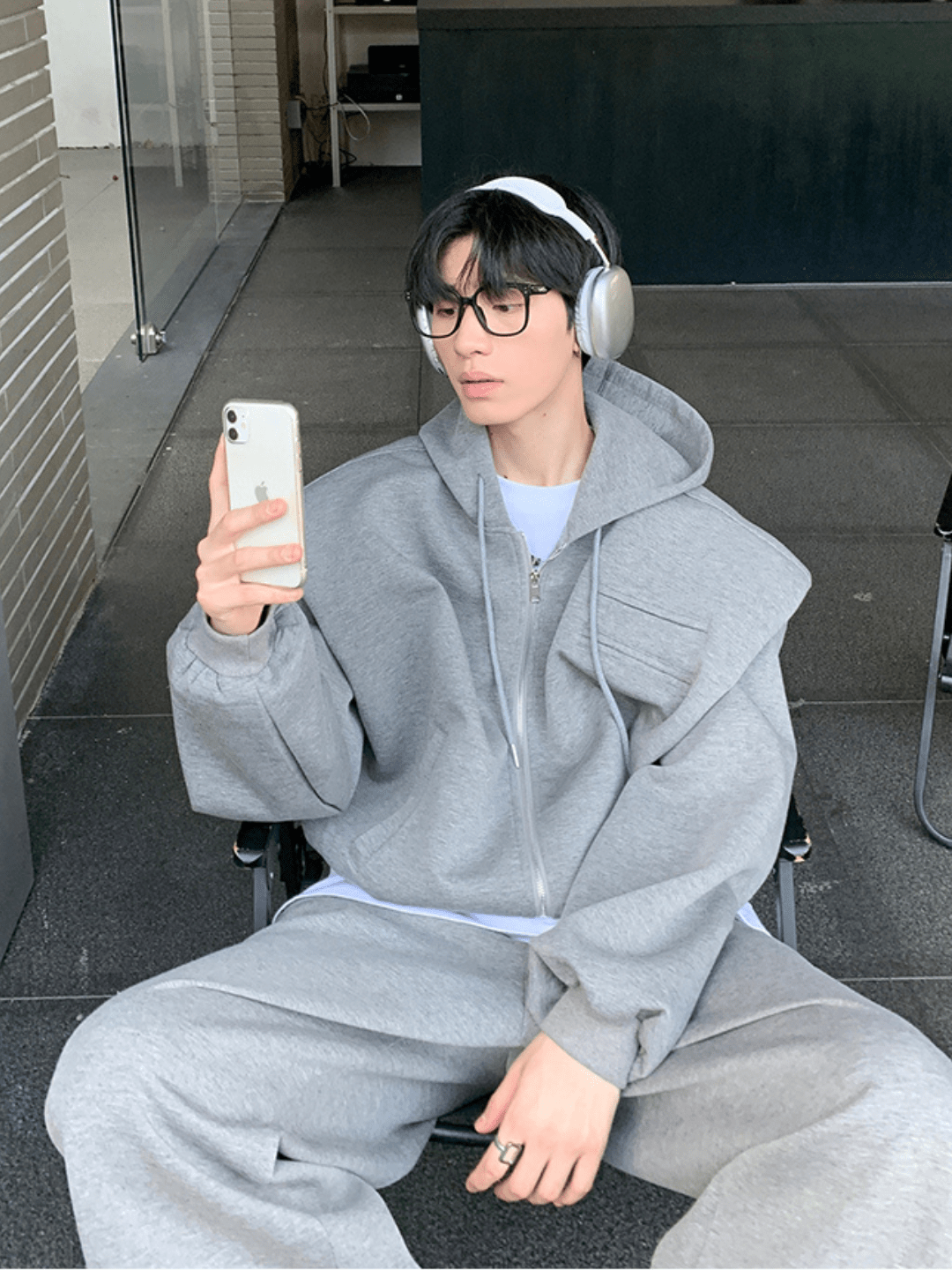 [ONELYC1NS] two-piece loose jacket and pants S0158