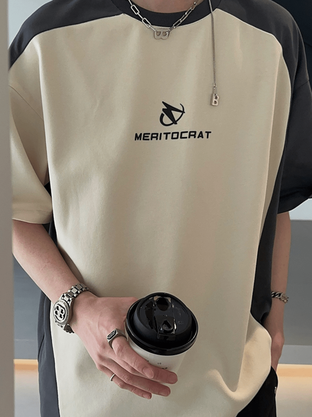 [JH HOMME] loose summer half-sleeve design t-shirt J0101