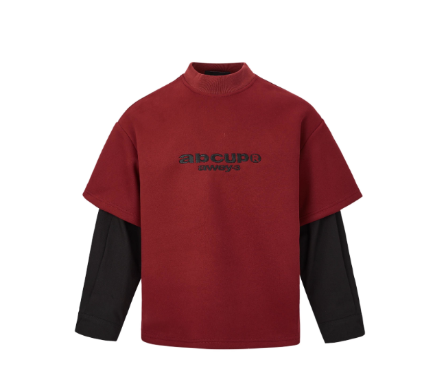 Tide brand embroidered fake two sweater fff0292