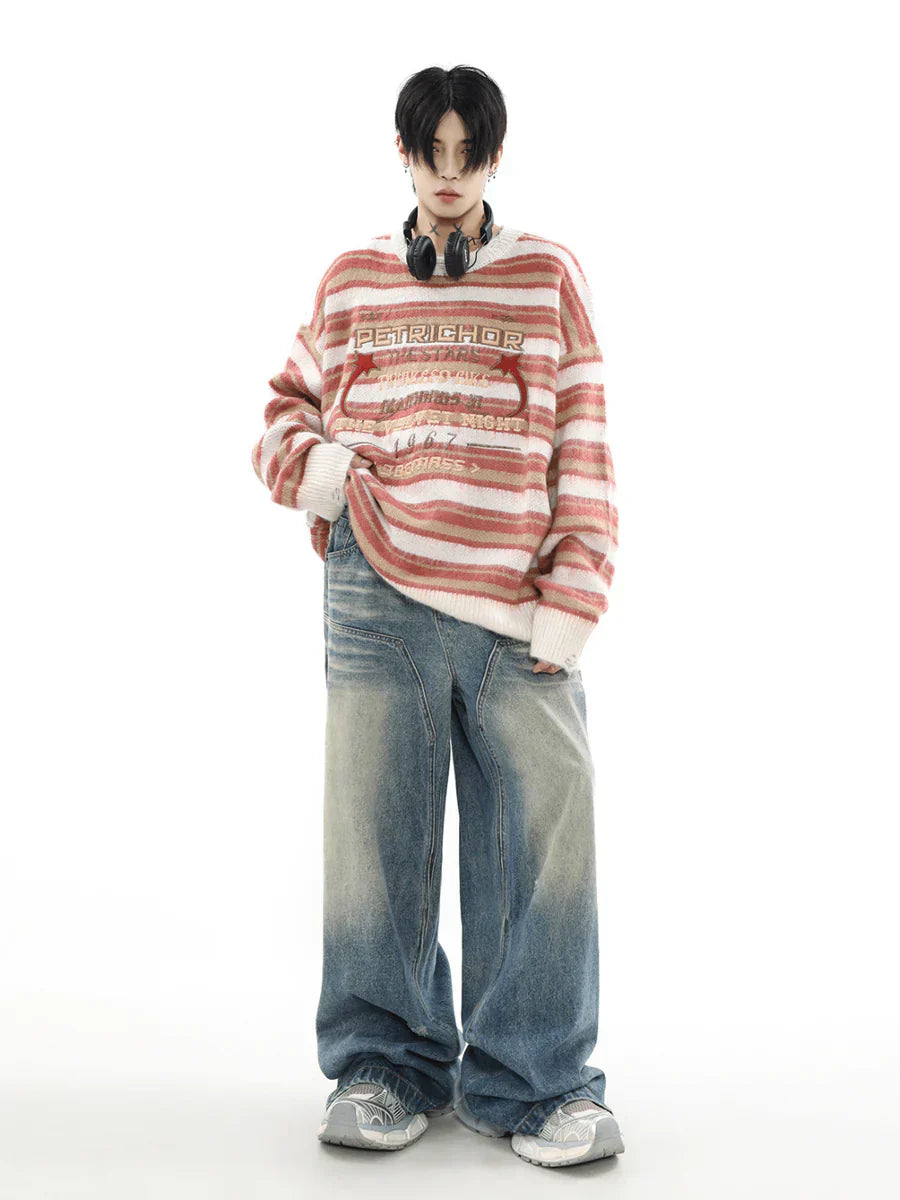 [MRNEARLY] ROUND NECK PULLOVER SWEATER S0185