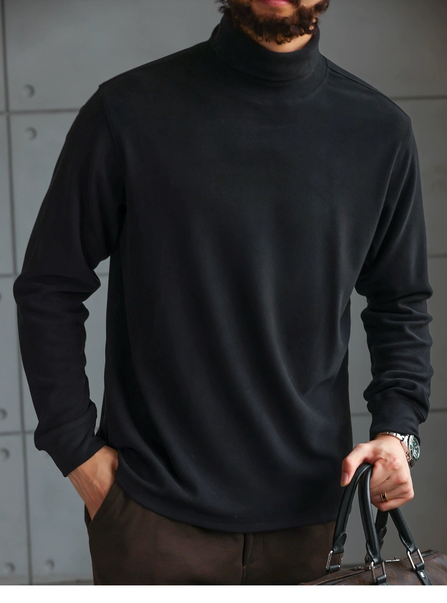 Men’s High Collar Long-Sleeve Tee S0020